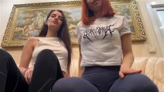 ppfemdom – Double POV Ass Worship Butt Drops And Sock Worship Femdom With Mistresses Kira And Sofi In Leggings