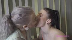 my Goddess Valeria – Annabelle and Christina first sloppy kiss clip together