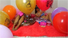 Asian Looner Girls – Camylle and Kate Blow Up And POP Your Anime Print Balloons