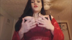 AthenaBlaze – JOI Cum on my 36GG titties