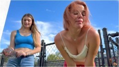 Femdom Puppy Play – London and Kody Evans Humiliate The Boy @ the Doggy Park