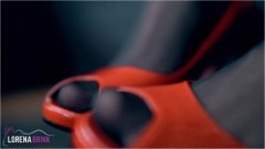 Lorena Brink – Red High Heel Peep Toes Pantyhose