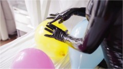 Miss Ellie Mouse – Balloons and Latex Catsuit