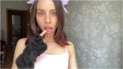 Pantera Nika – Horny Cat Girl Shows Her Pretty Face and Really Long Tongue