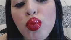 PrincessDi – Red lipstick dripping