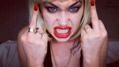 The Goldy Rush – You Are Stupid Retard! Worship My Middle Fingers And Loser Sign Joi – MISTRESS MISHA GOLDY – RUSSIANBEAUTY