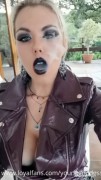 Young Goddess Kim – Human ashtray smoke tease
