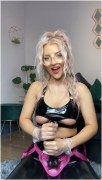 Goddess Latex Worship – JOI in PVC with strap on and latex gloves