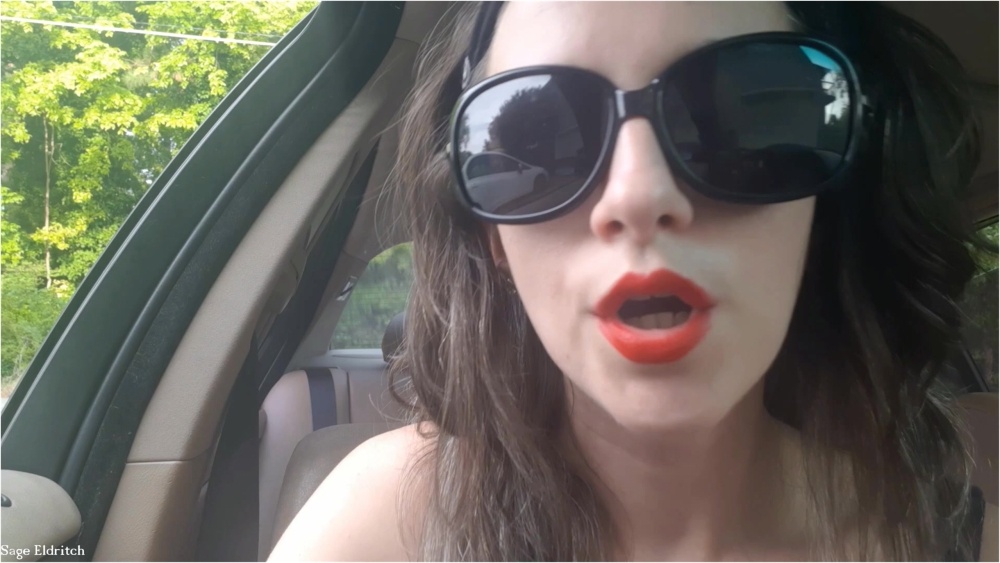 Sage Eldritch – Red Lipstick Cigarette Smoking Inhales and Exhales