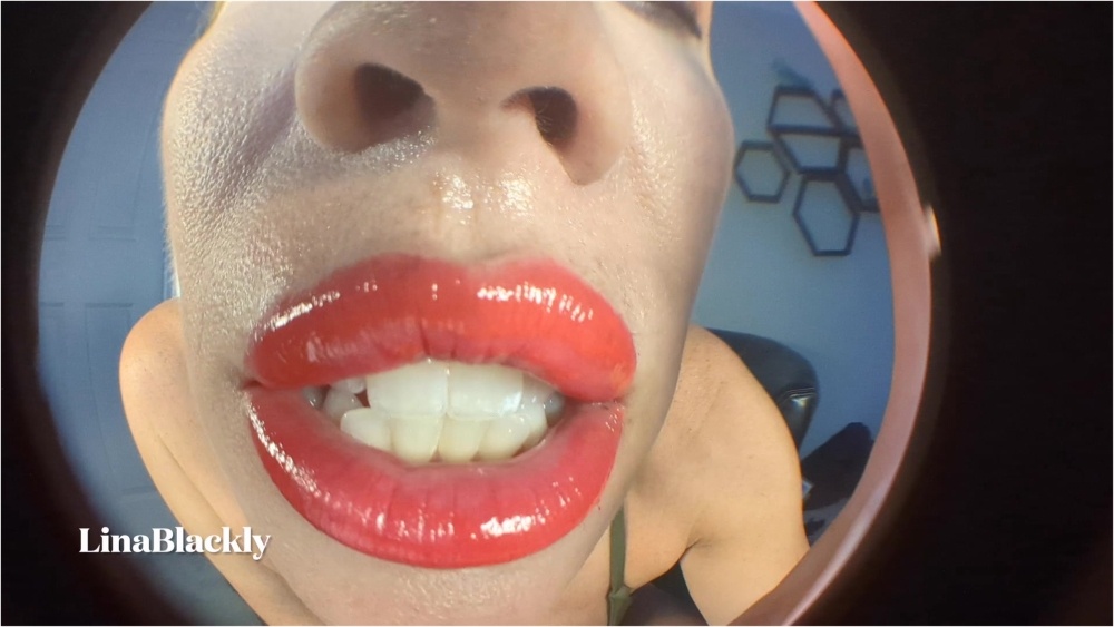 LinaBlackly – Mommy’s Fisheye POV Dirty Mouth and Lips