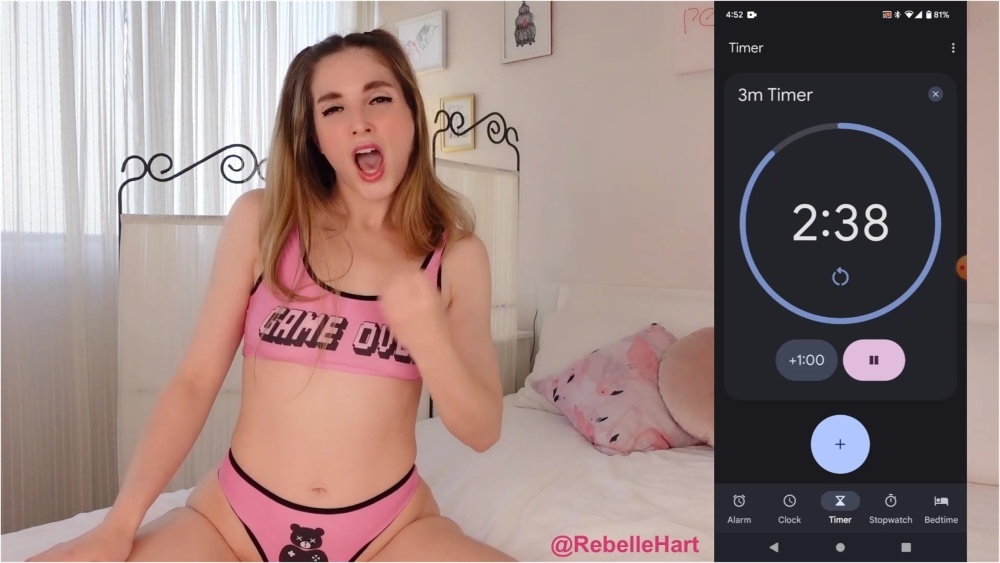 RebelleHart – 3 Minute Cum Challenge